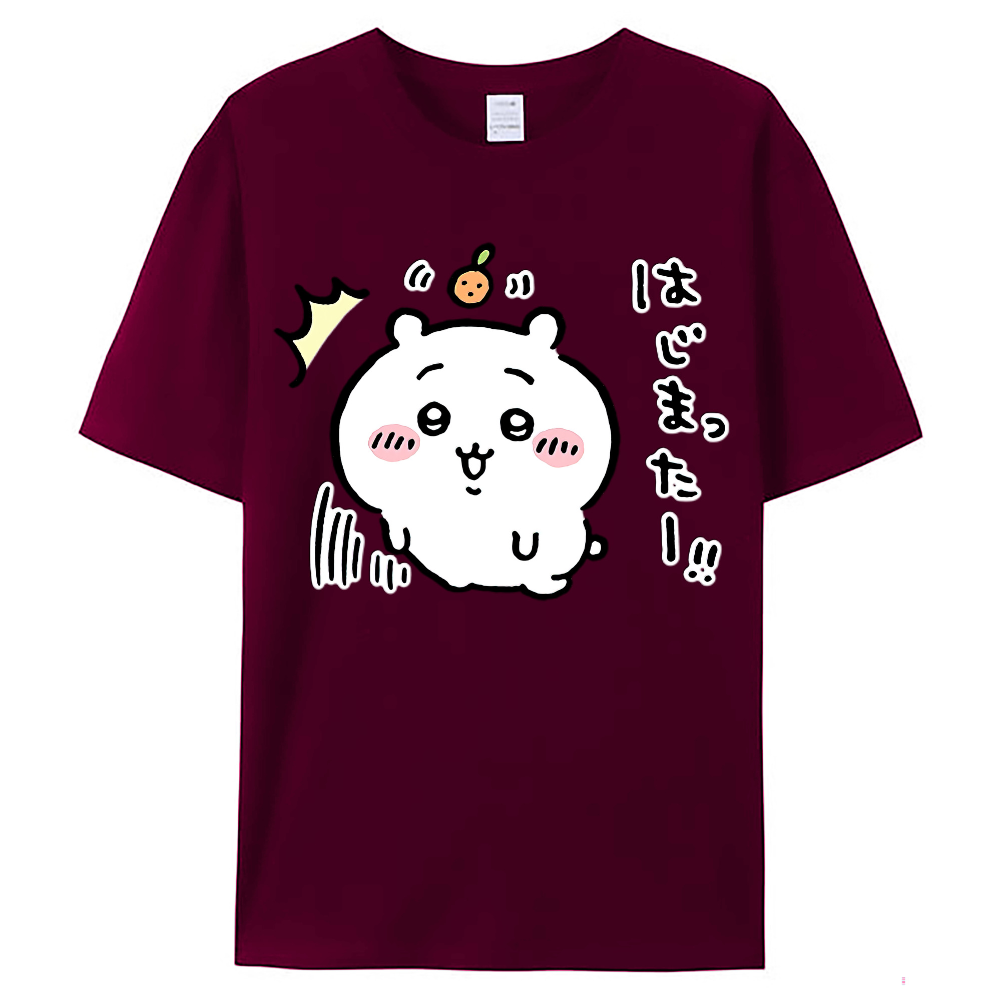 （画像用） ちいかわ ちいかわ Chii-kawa chiikawa レディースカジュアルプリントTシャツ（綿100％）